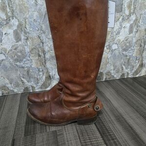 Frye Tall Brown Leather Knee High Riding Boots